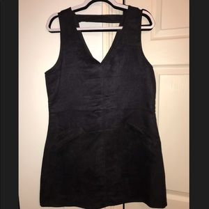 Black suede dress